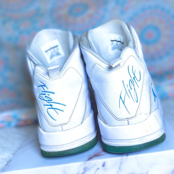 Nike Air Jordan Flight SC-3 Retro Men's White Kelly Green Throwback Sneaker 10 - Picture 1 of 8